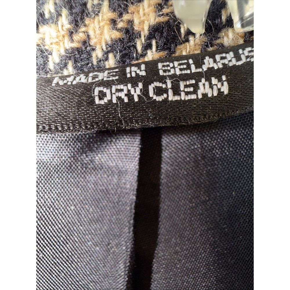 Vtg Harv'e Bernard Sport Coat Tweed Blazer Mens 48R Houndstooth Wool Brown Black - Picture 2 of 16